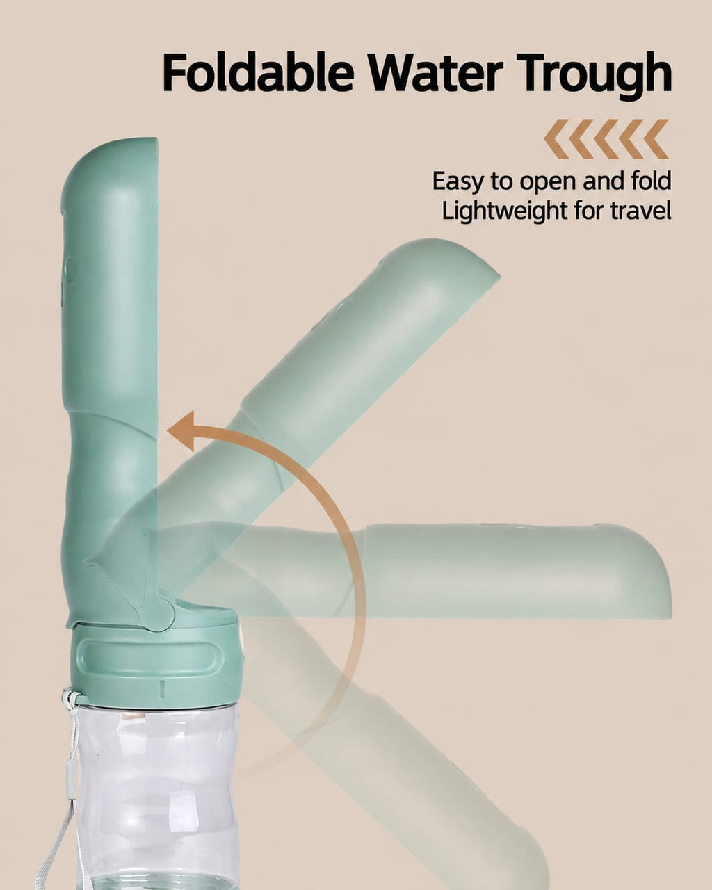 2-in-1 Portable Dog Water Bottle with Food Feeder for Walking, Travel & Outdoor Use